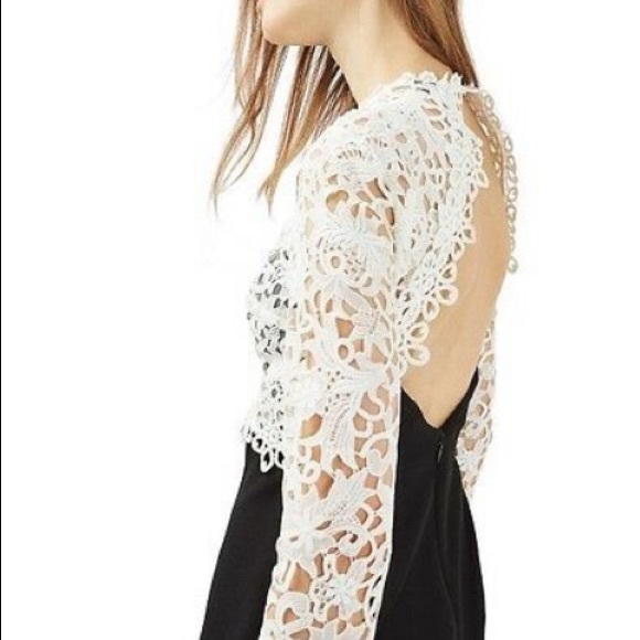 Topshop Lace Bodice Romper - Picture 3 of 8